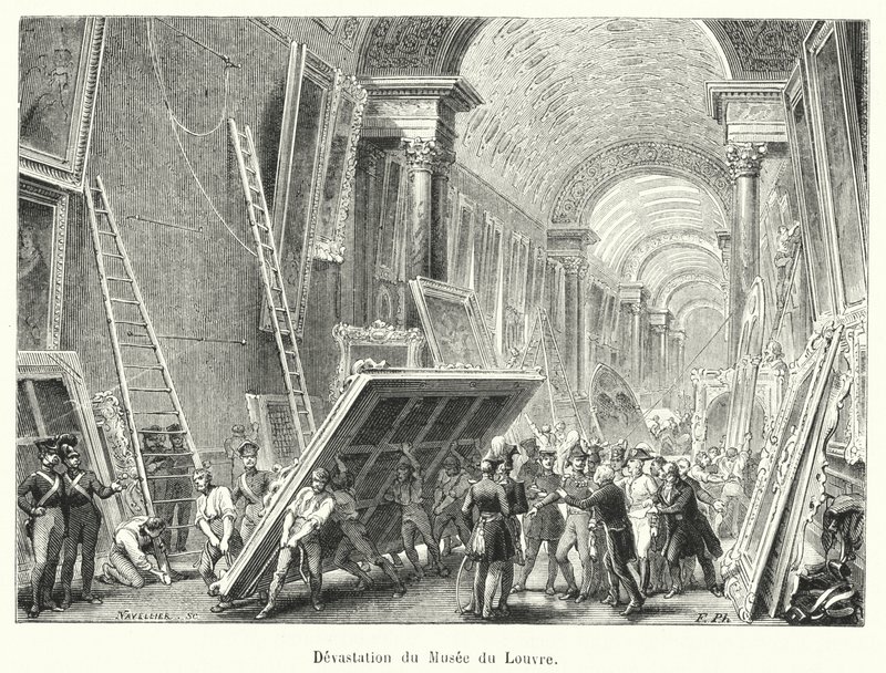 Dévastation du Musée du Louvre - French School
