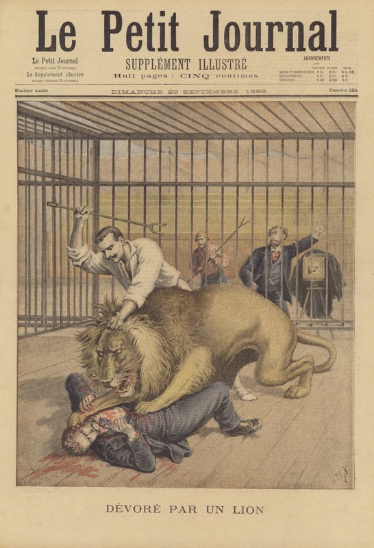 Dévoré par un lion - French School