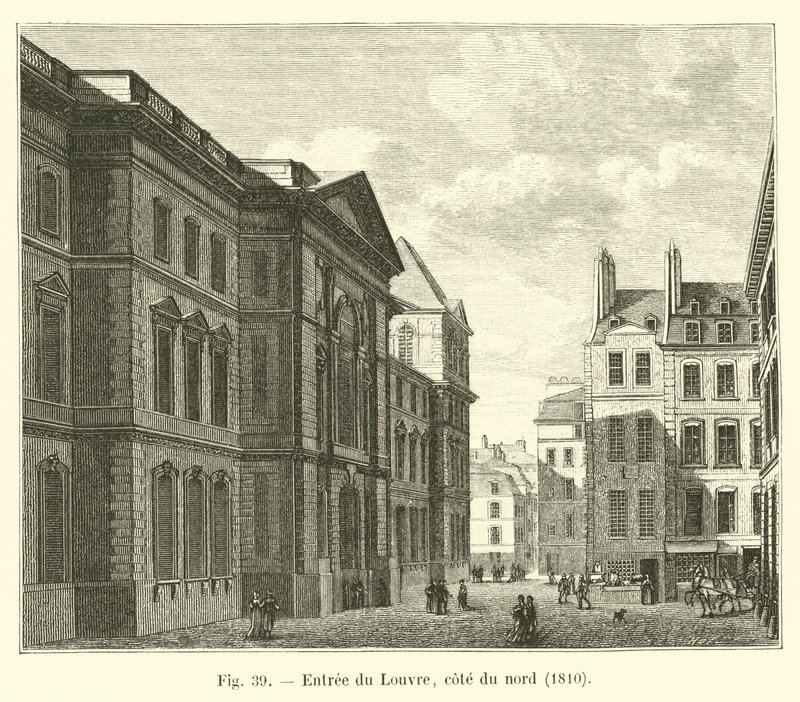 Entrée du Louvre, côté du nord, 1810 - French School