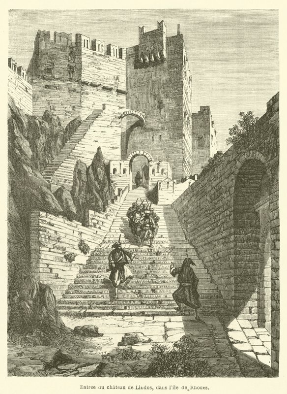 Entrée du château de Lindos, dans l