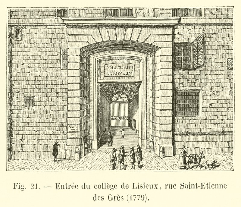 Entrée du collège de Lisieux, rue Saint-Étienne des Grès, 1779 - French School
