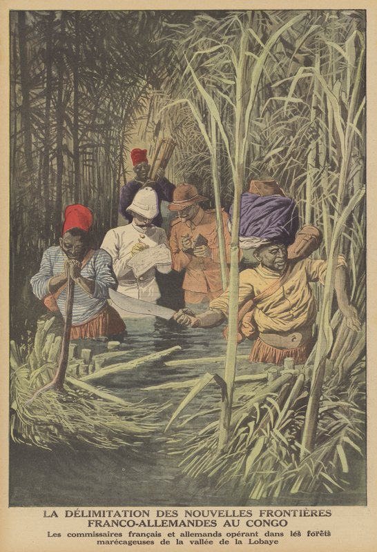 Établissement de la frontière entre les territoires français et allemands au Congo - French School