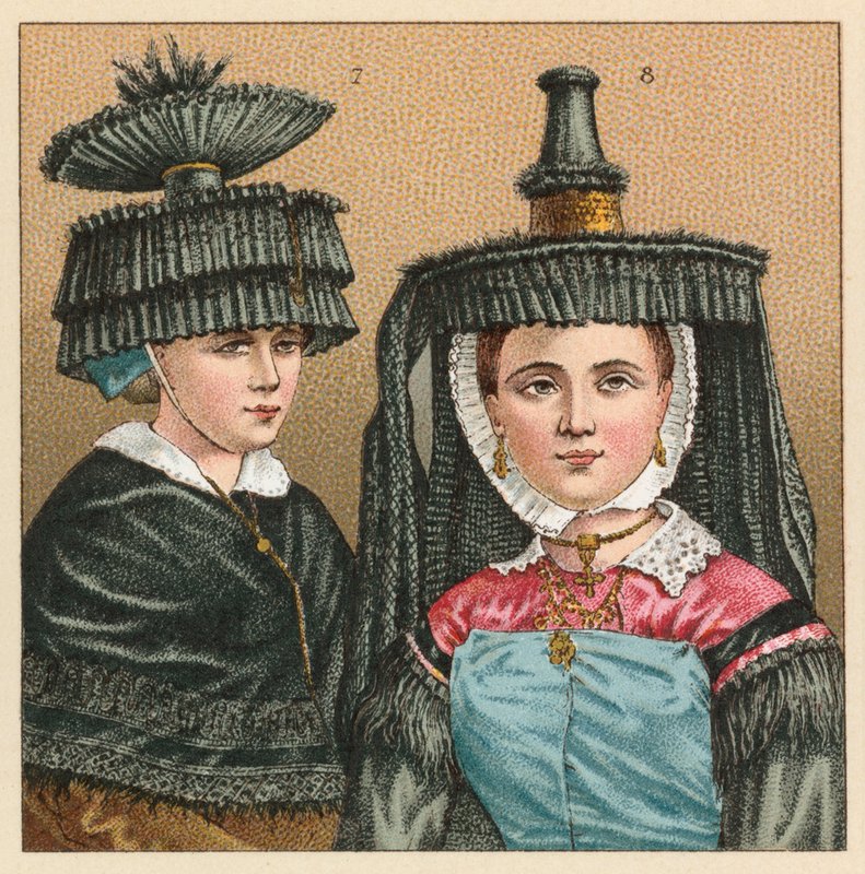 Costume du XIXe siècle en France - French School