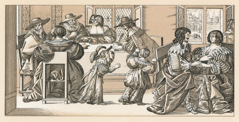 Costume du XVIIe siècle en France - French School