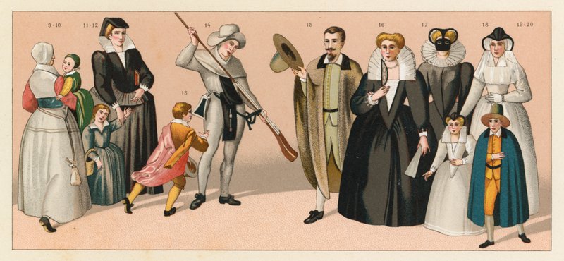 Costume français du XVIe siècle - French School