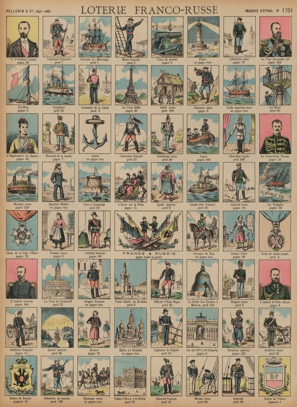 Jeu de loterie franco-russe - French School