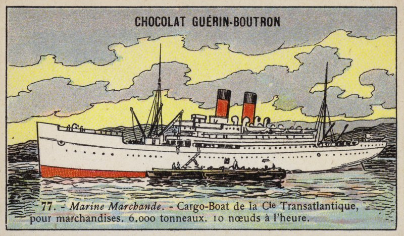 Cargo français de la Compagnie Transatlantique - French School