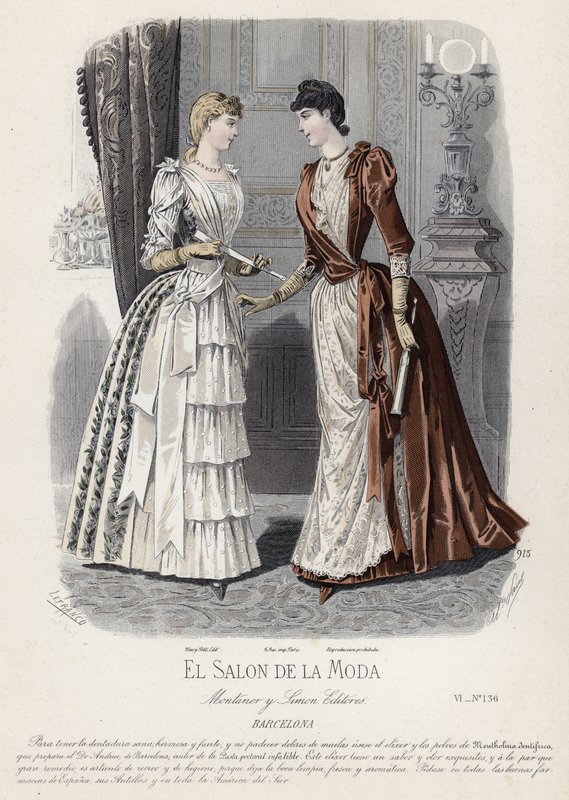 Planche de mode française, fin du XIXe siècle - French School