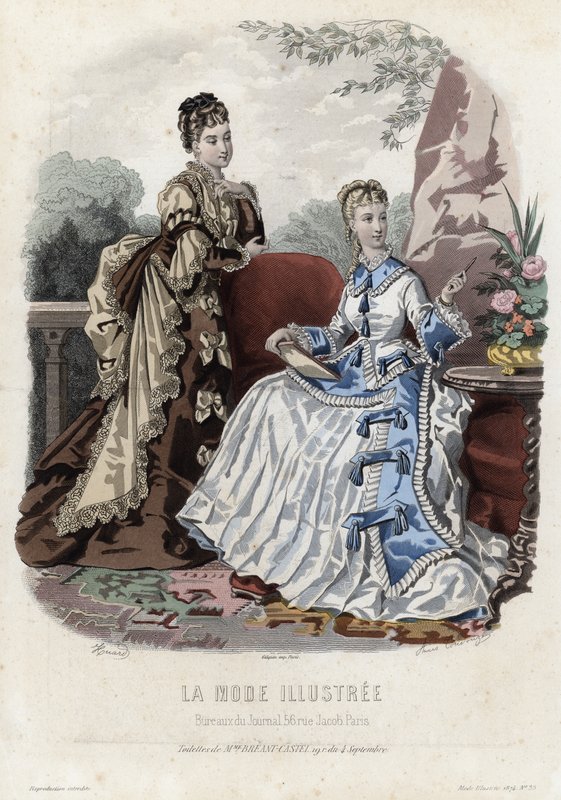 Planche de mode française, fin du XIXe siècle - French School