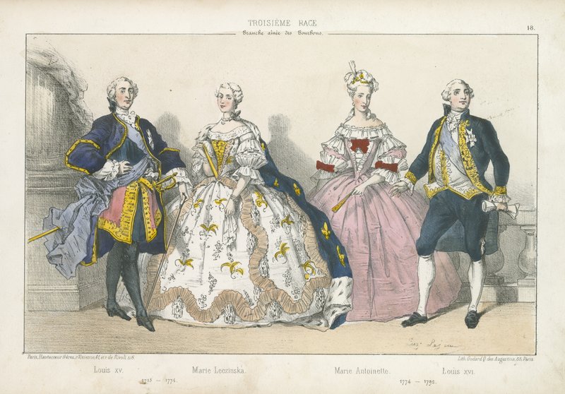 Rois et reines de France de la branche aînée des Bourbons - French School