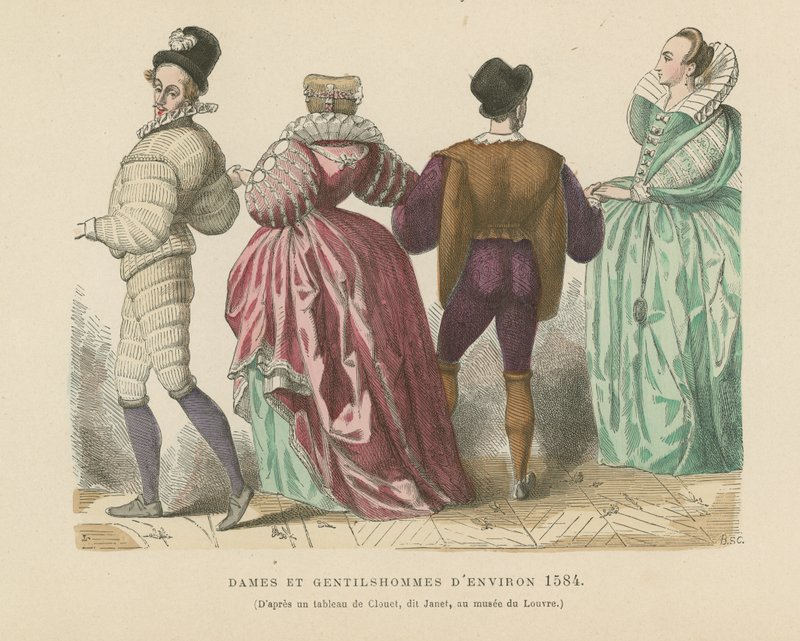 Dames et gentilshommes français vers 1584 - French School