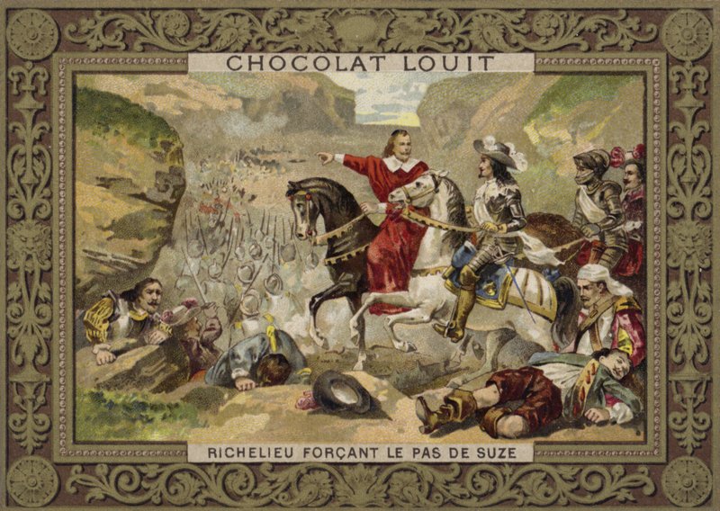 Les troupes françaises commandées par le cardinal Richelieu forcent le passage à Suza, Savoie, 1629 - French School