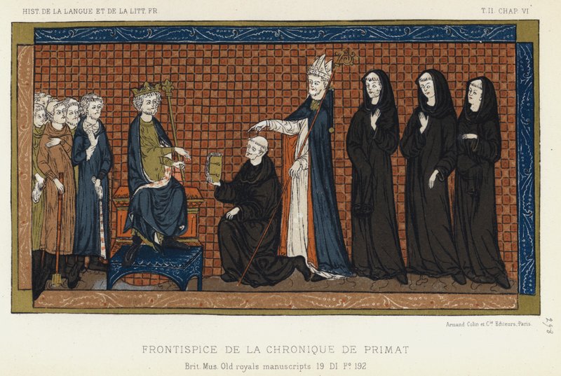 Frontispice de la Chronique de Primat - French School