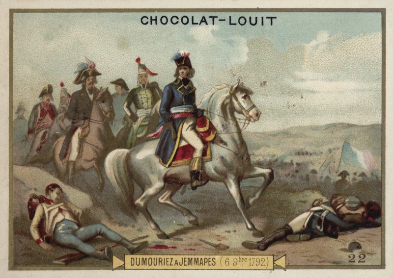 Le général Dumouriez à la bataille de Jemappes, 6 novembre 1792 - French School