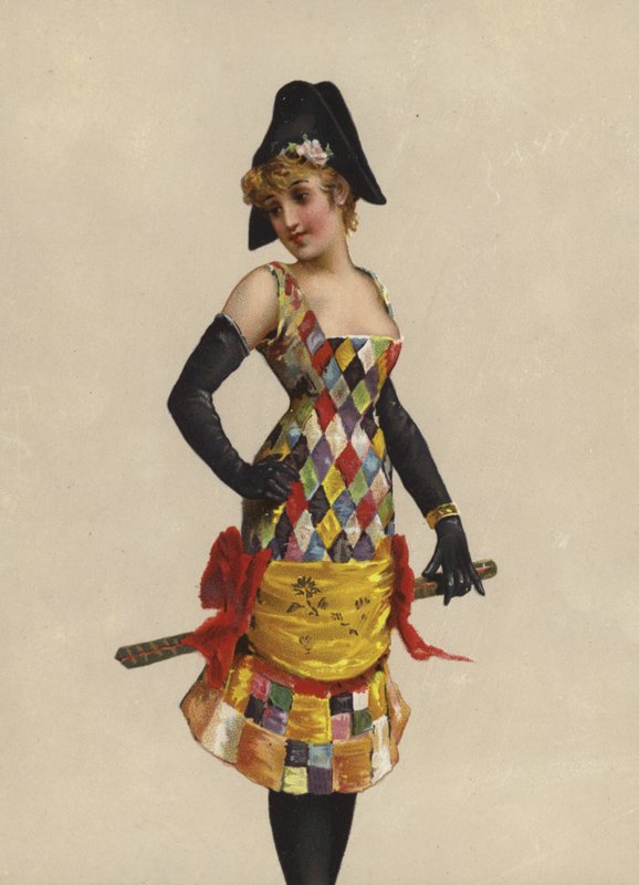 Fille en robe de fantaisie - French School