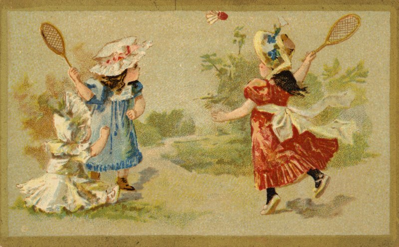 Filles jouant au volant - French School