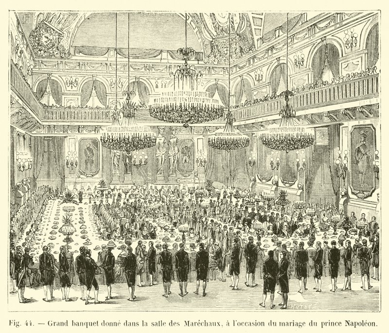 Grand banquet donné dans la salle des Maréchaux, à l