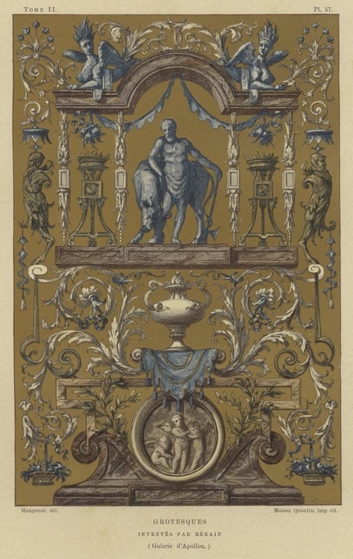 Grotesque conçu par Jean Berain, 17ème ou 18ème siècle - French School
