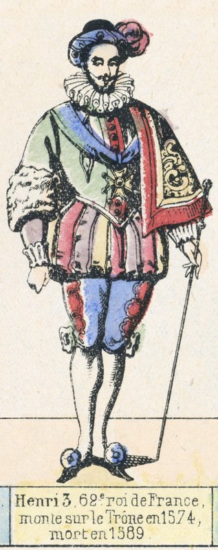 Henri III, 62e roi de France, monté sur le trône en 1574, mort en 1589 - French School