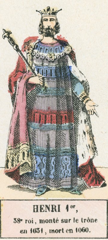 Henri Ier, 38e roi, monte sur le trône en 1031, mort en 1060 - French School