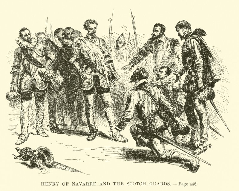 Henri de Navarre et les Gardes Écossais - French School