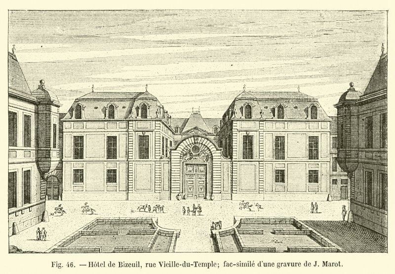 Hôtel de Bizeuil, rue Vieille-du-Temple; fac-similé d