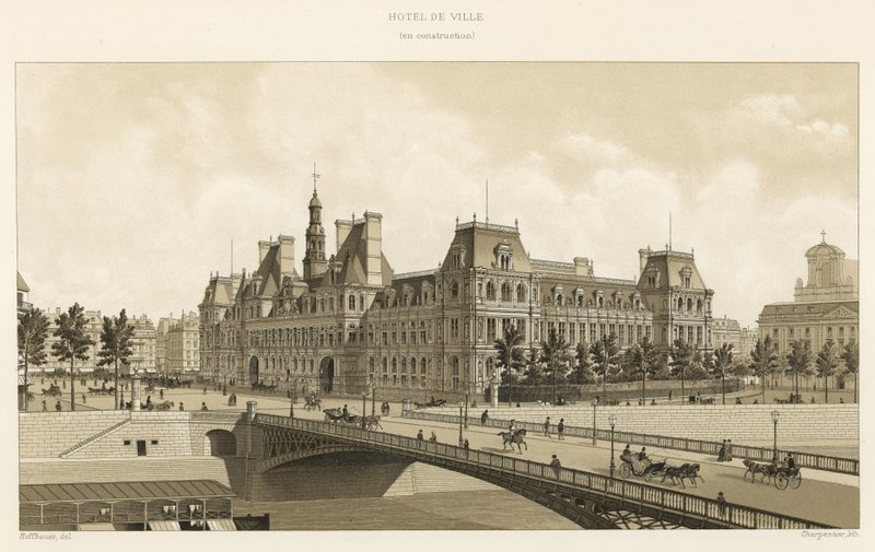 Hôtel de Ville, en construction - French School