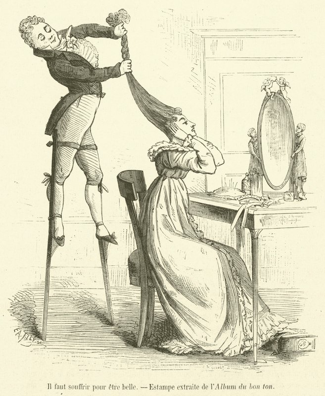 Il faut souffrir pour être belle, Estampe extraite de l