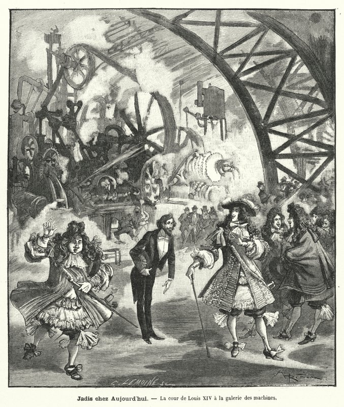 Visite imaginaire du Roi Louis XIV et de sa cour au Pavillon des Machines à l