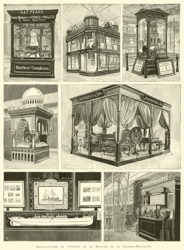 Installations et vitrines de la Section de la Grande-Bretagne - French School