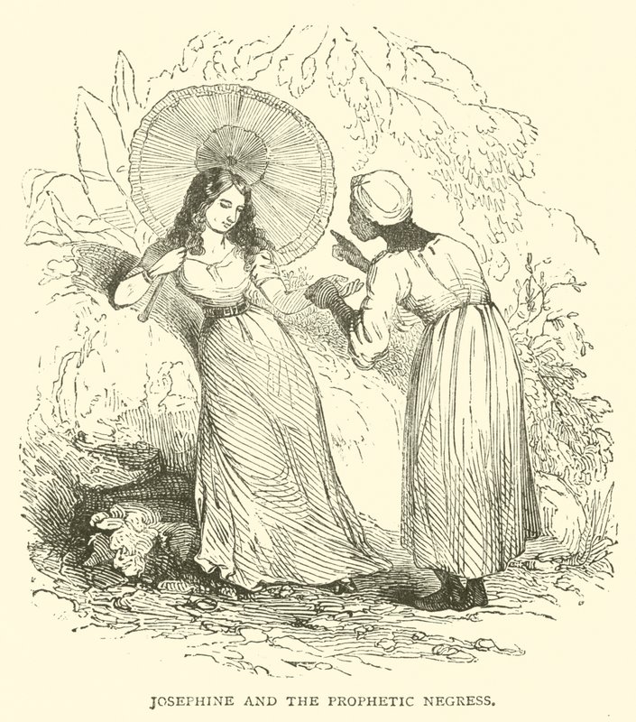 Joséphine et la femme noire prophétique (gravure) - French School
