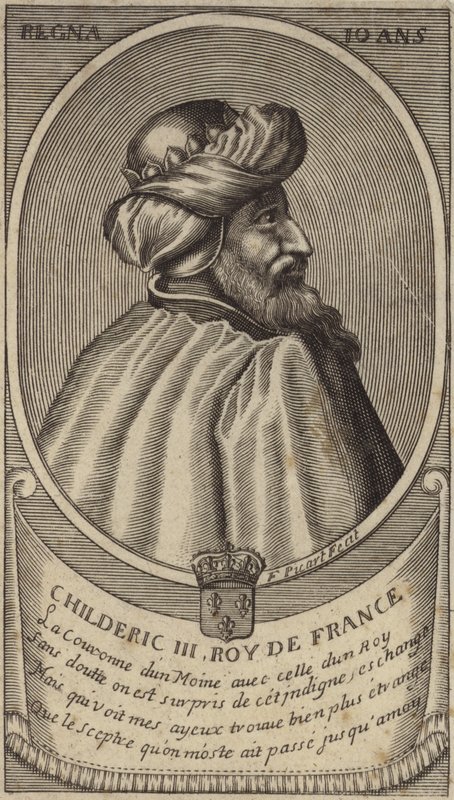 Roi Childéric III des Francs - French School