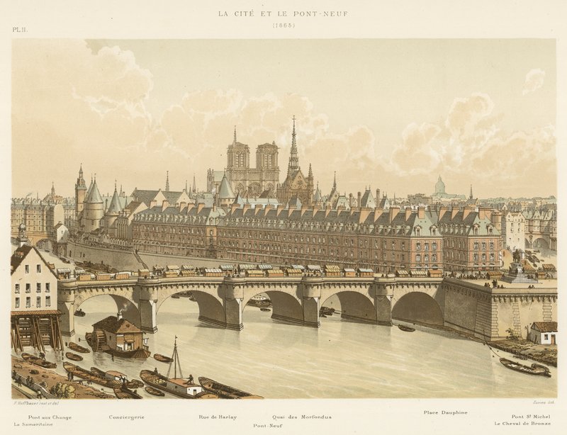 La Cité et le Pont-Neuf, 1665 - French School