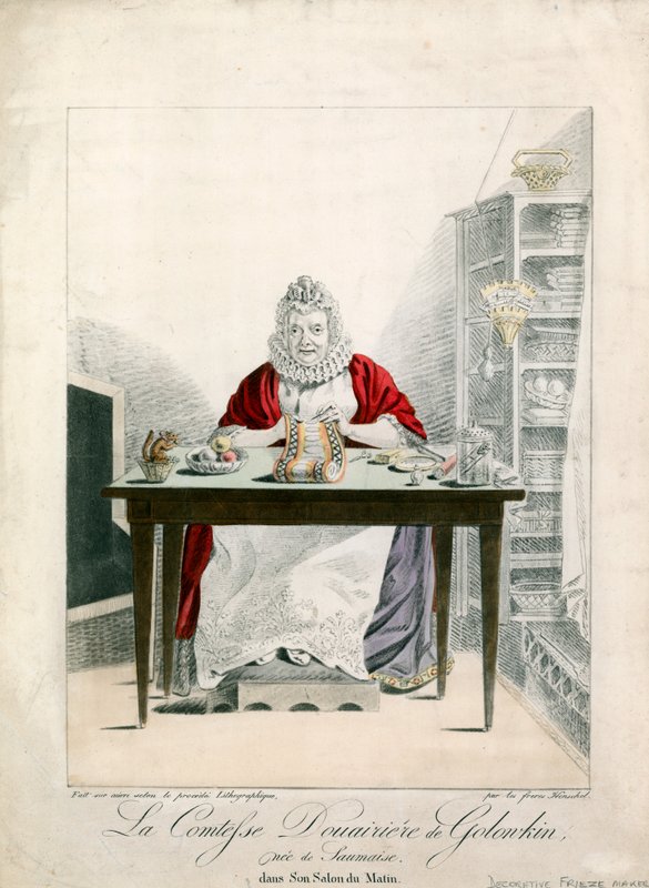 La Comtesse Douairière de Golonkin - French School
