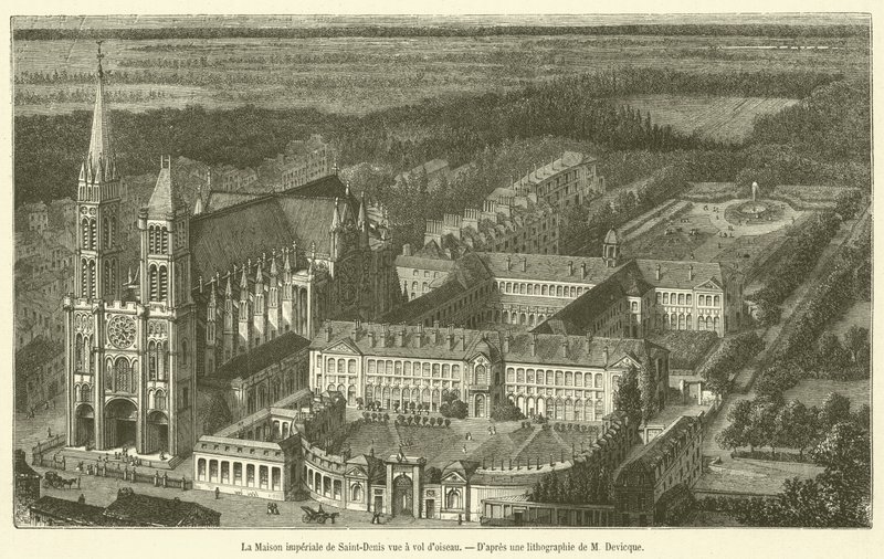La Maison impériale de Saint-Denis vue à vol d