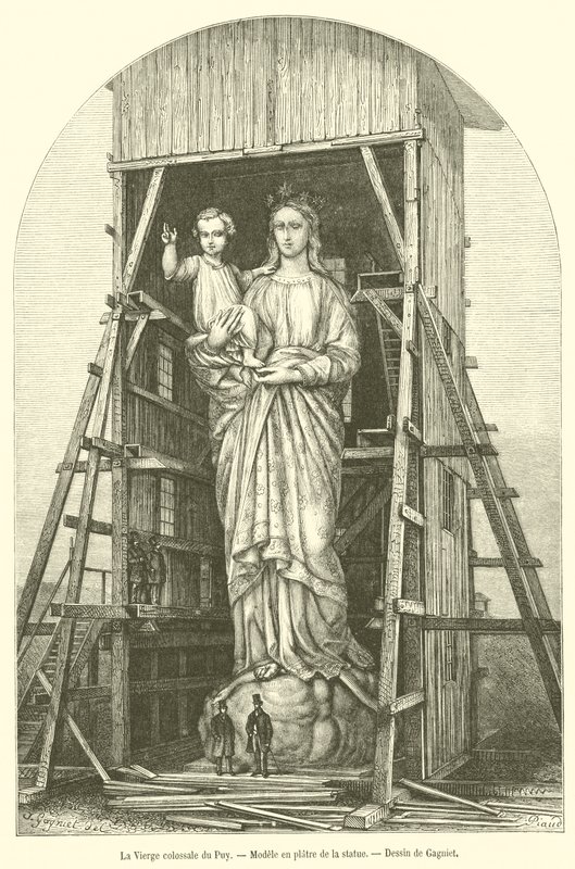 La Vierge colossale du Puy, Modèle en plâtre de la statue - French School