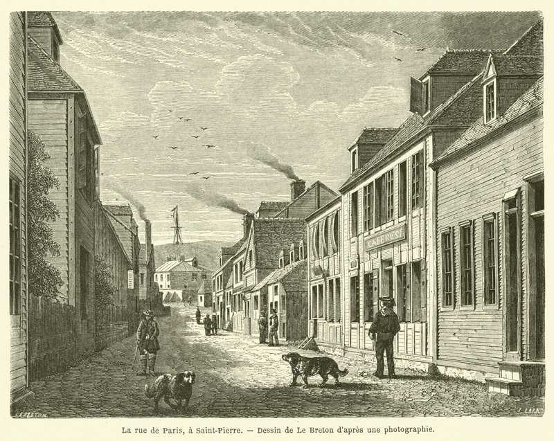 La rue de Paris, à Saint-Pierre - French School