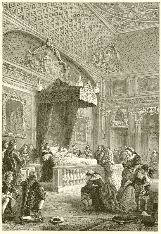 Derniers moments du roi Louis XIV - French School
