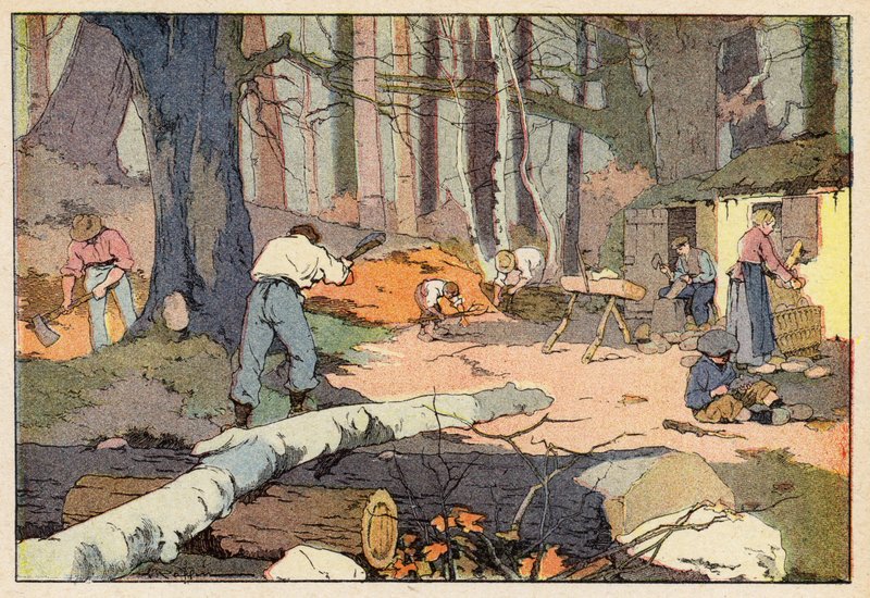 Le Bûcheron, Le Sabotier - French School