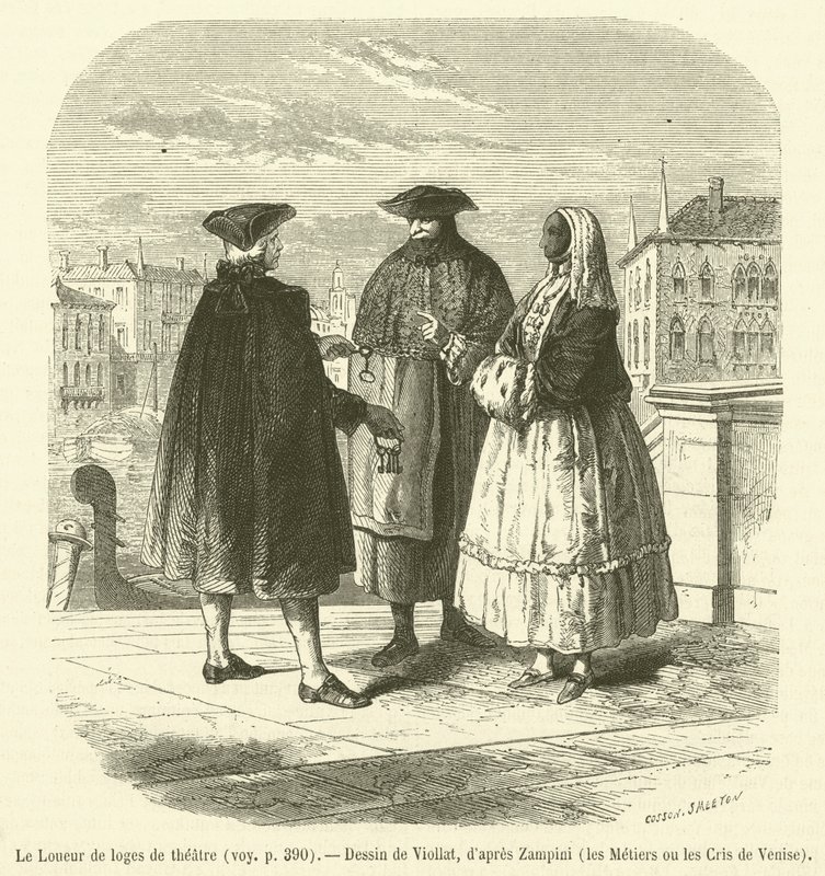 Le Loueur de loges de théâtre (gravure) - French School