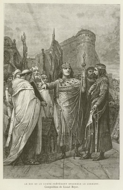 Le Roi Et Le Comte Preterent Ensemble Le Serment - French School