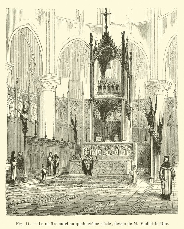Le maître autel au quatorzième siècle - French School