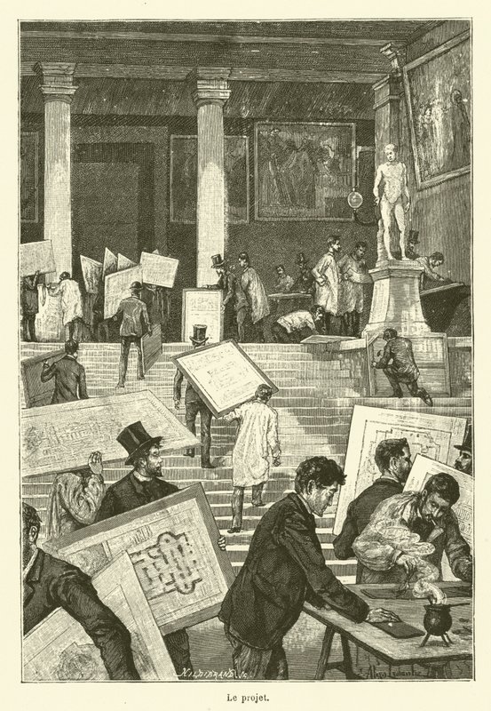 Le projet (engraving) - French School