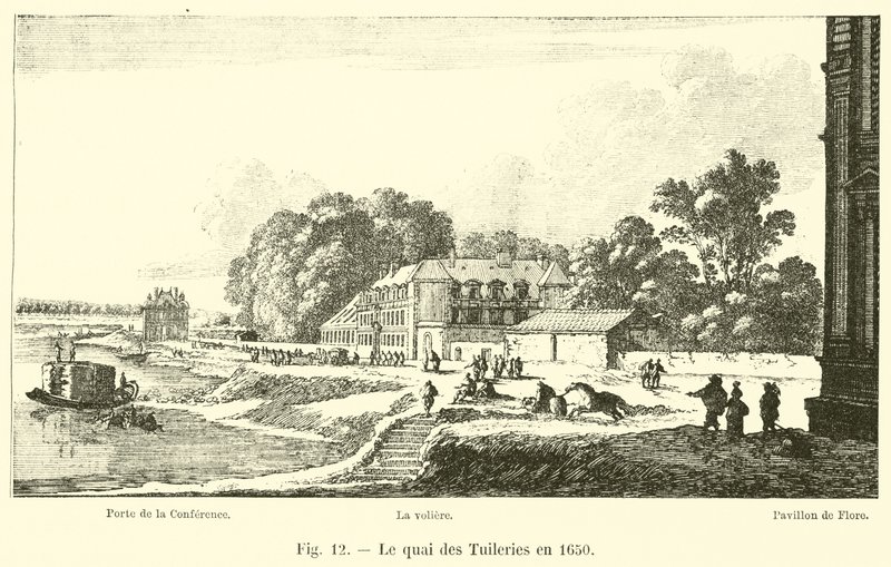 Le quai des Tuileries en 1650 - French School