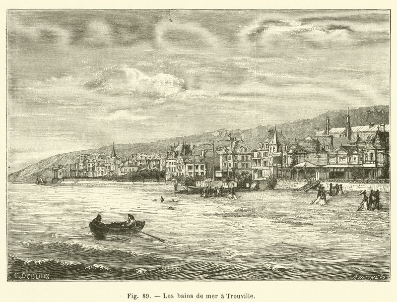 Les bains de mer a Trouville - French School