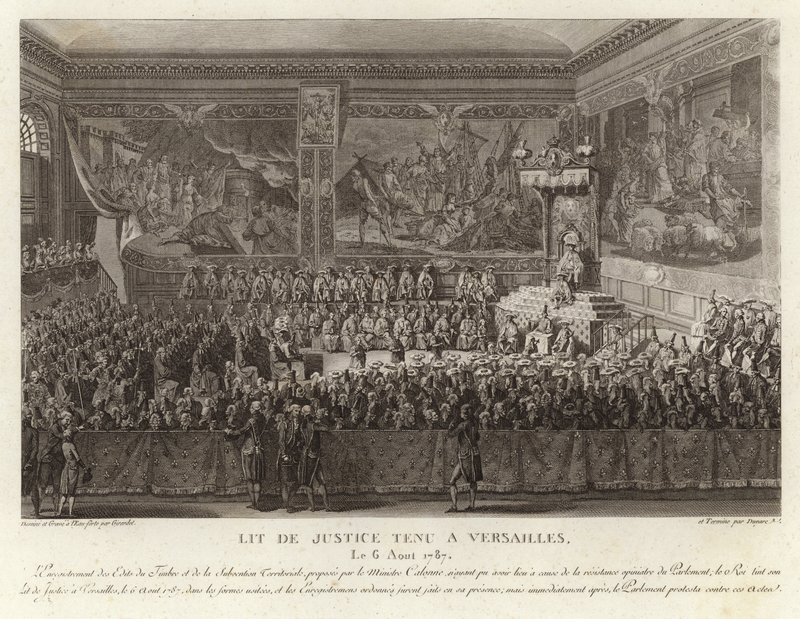Lit de justice tenu à Versailles - French School