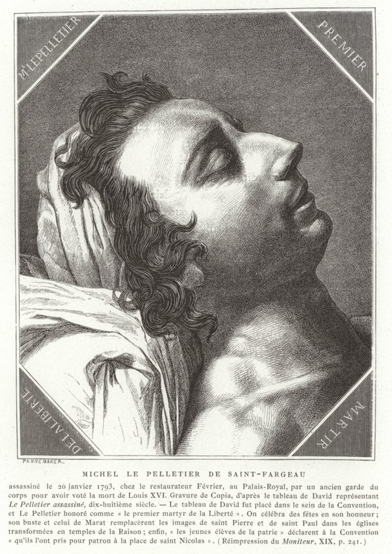 Louis-Michel le Peletier, marquis de Saint-Fargeau, politicien révolutionnaire français, 1793 - French School
