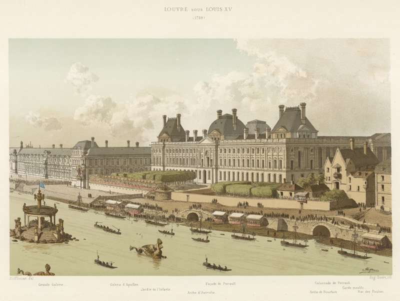 Louvre sous Louis XV, 1739 - French School