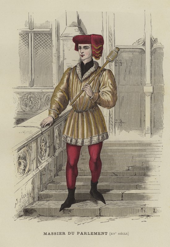 Porte-masse du Parlement de Paris, 14ème siècle - French School