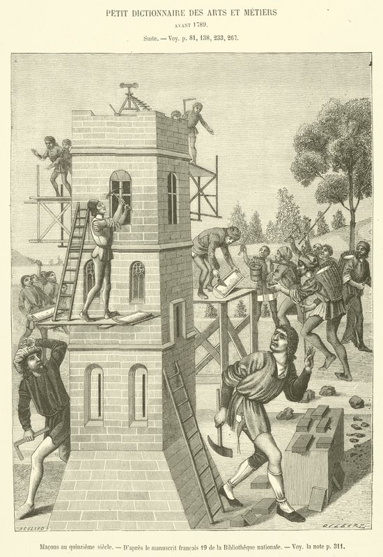 Maçons au quinzième siècle - French School